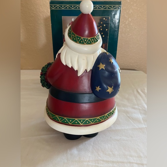 DECORATIVE SANTA FIGURINE, Holding A Toy Sack And A Lantern - Picture 4 of 8
